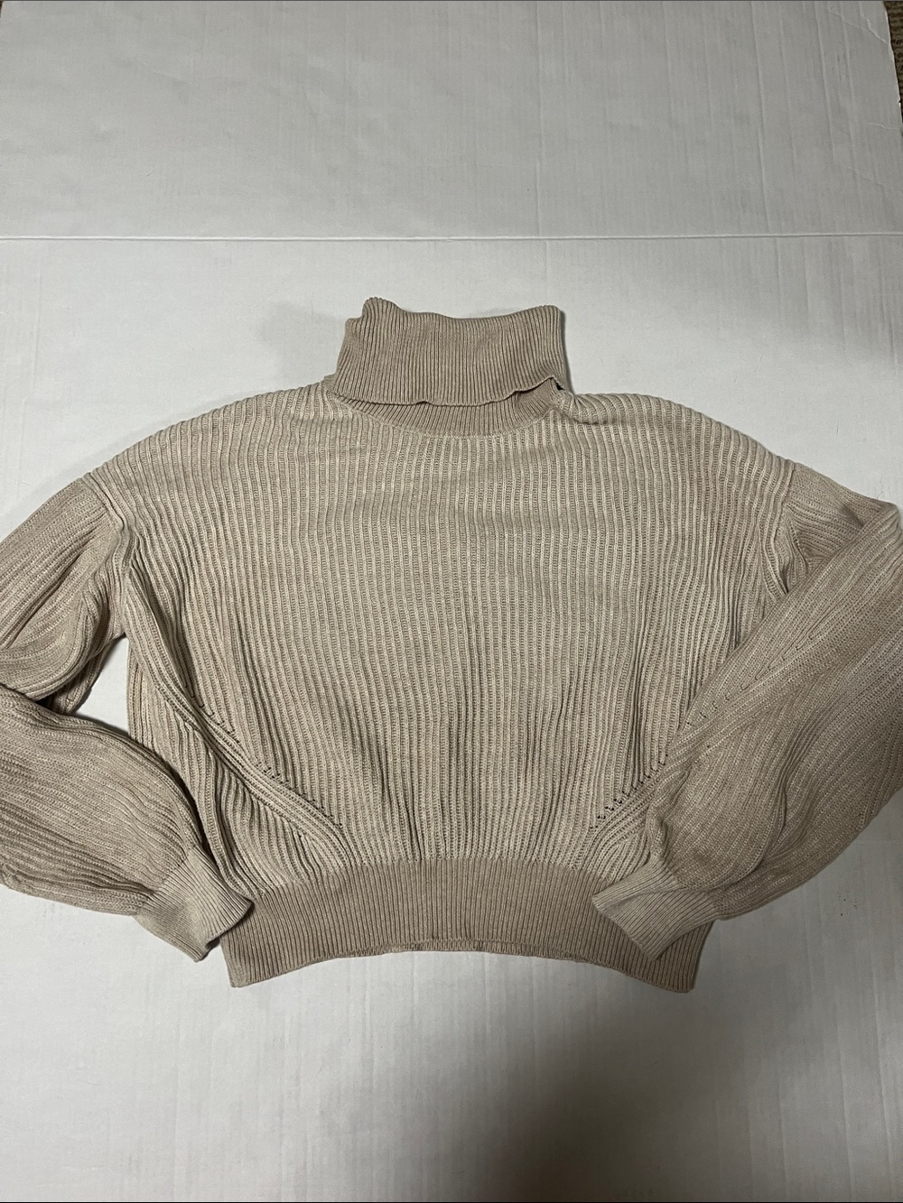 DKNY Cropped Turtleneck Sweater